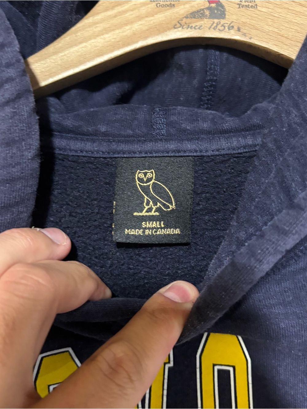 OVO Forever Hoodie Navy Blue Drake Owl Pullover Men's Small - Picture 3 of 10